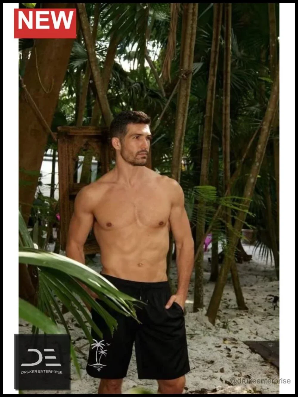 Men's Swim Trunks Mesh Lining Board Shorts Hawaiian Bathing Suit